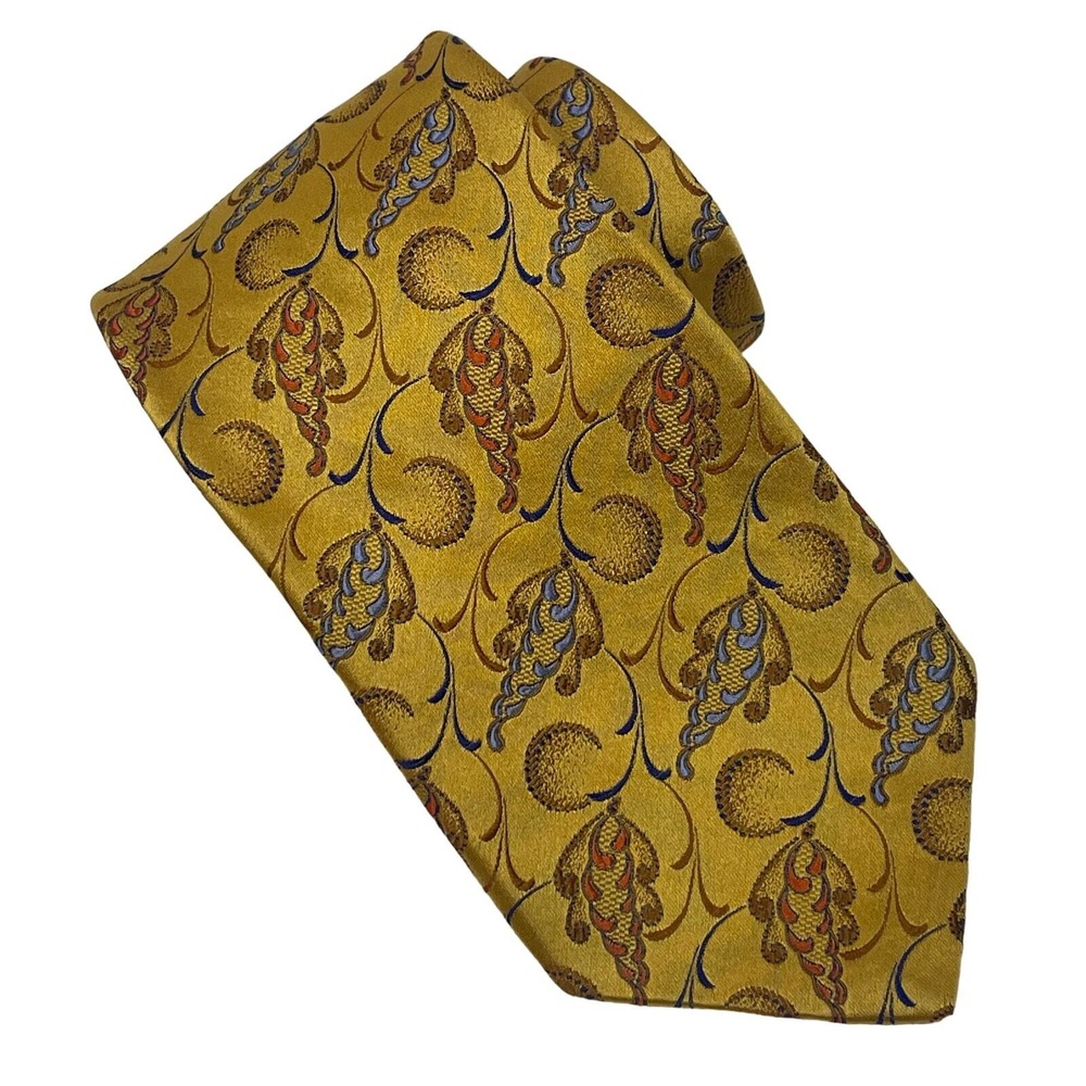 Robert Talbott Best of Class Nordstrom Men OS Gold Paisley Silk Formal Necktie